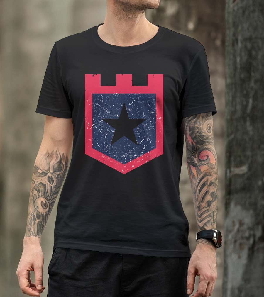 Land Of The Free1 Star Emblem Shield T-Shirt