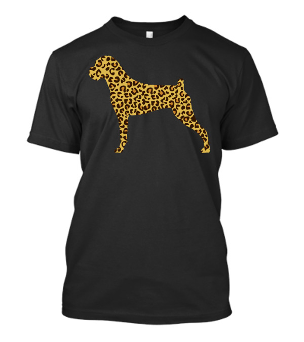 Leopard Print Boxer Dog T-Shirt