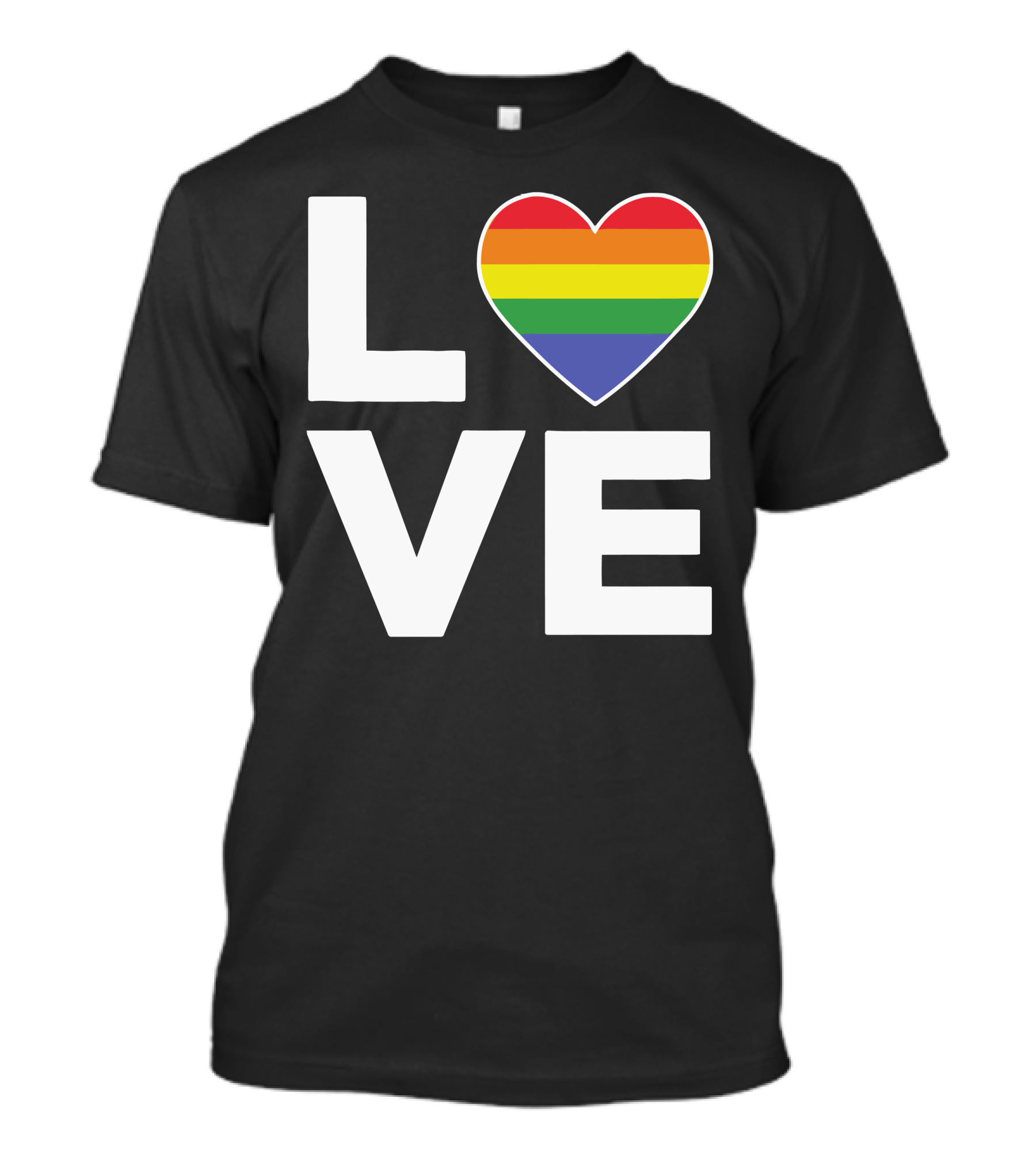 Love Heart Rainbow LGBT T-Shirt