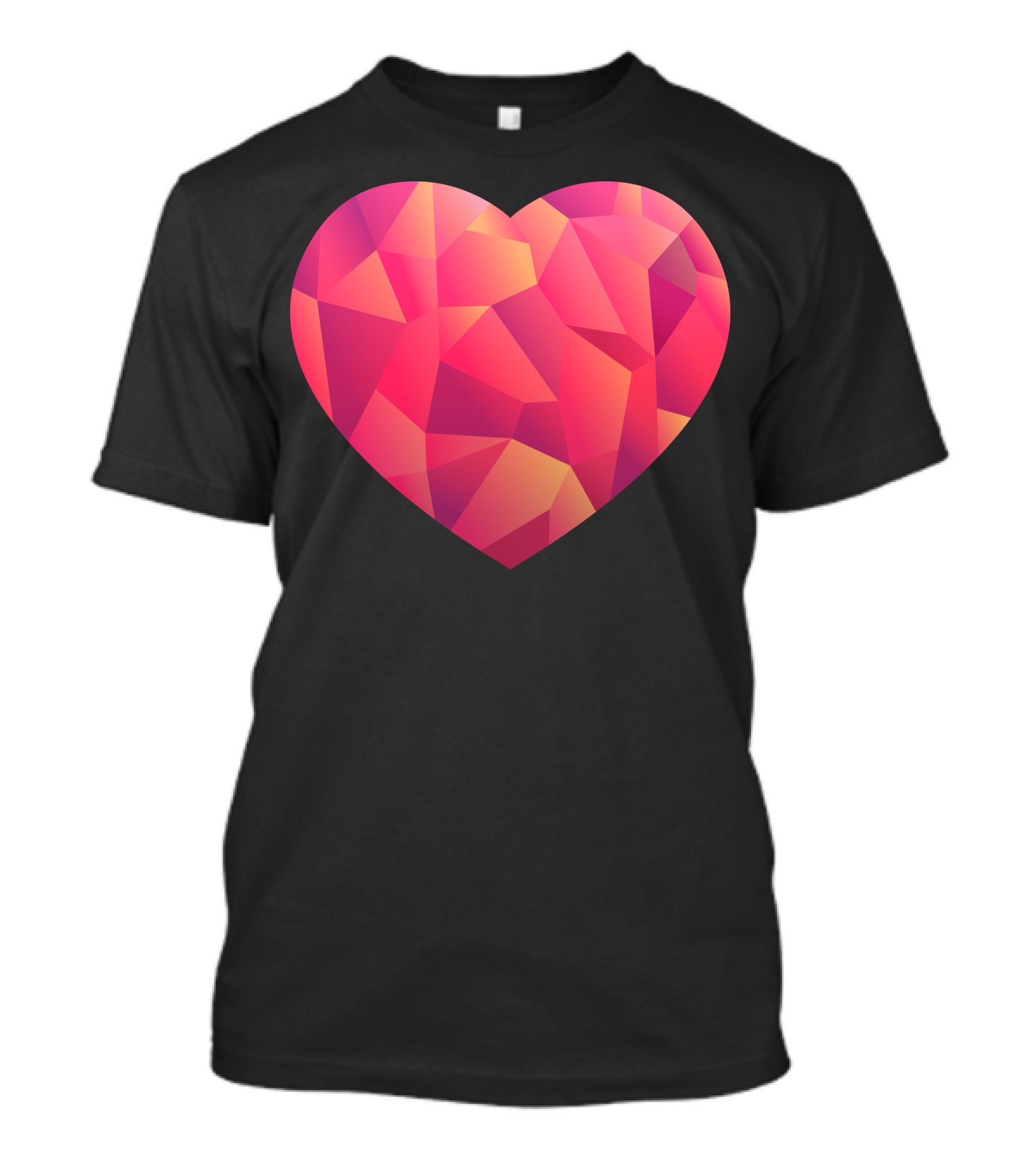Love Geometric Heart Polygon T-Shirt