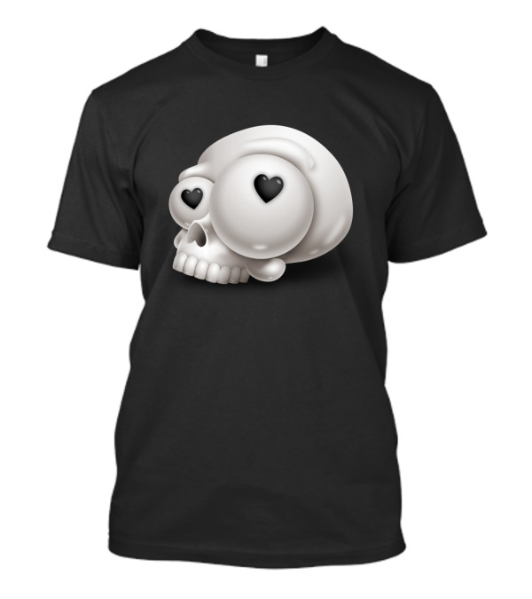Love Skull With Heart-Shaped Eye Sockets T-Shirt
