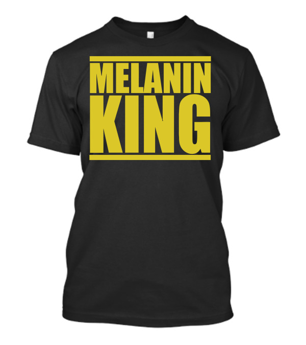 Melanin King Black And Yellow Bold Text Empowerment T-Shirt