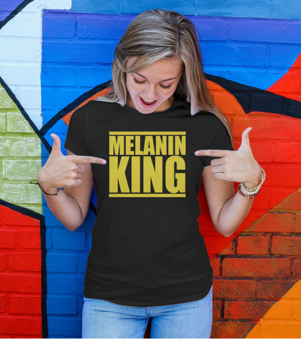 Melanin King Black And Yellow Bold Text Empowerment T-Shirt
