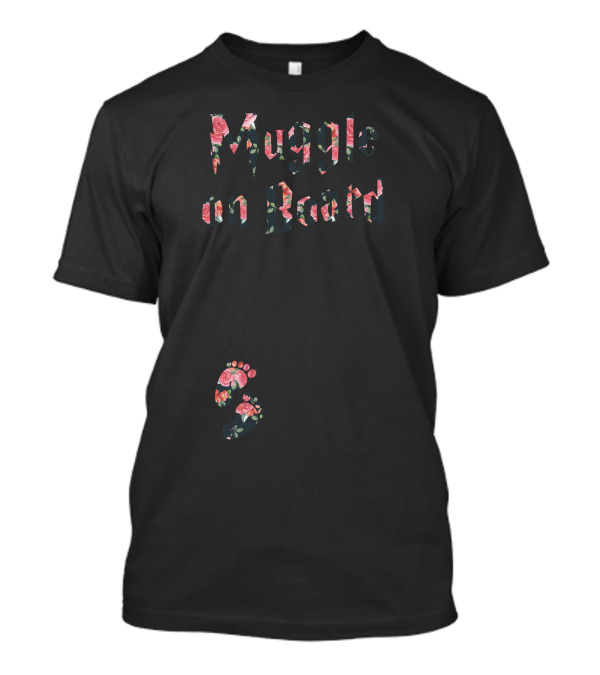 Muggle On Board Floral Baby Footprints T-Shirt