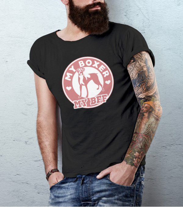 My Boxer My BFF With Heart Accents T-Shirt