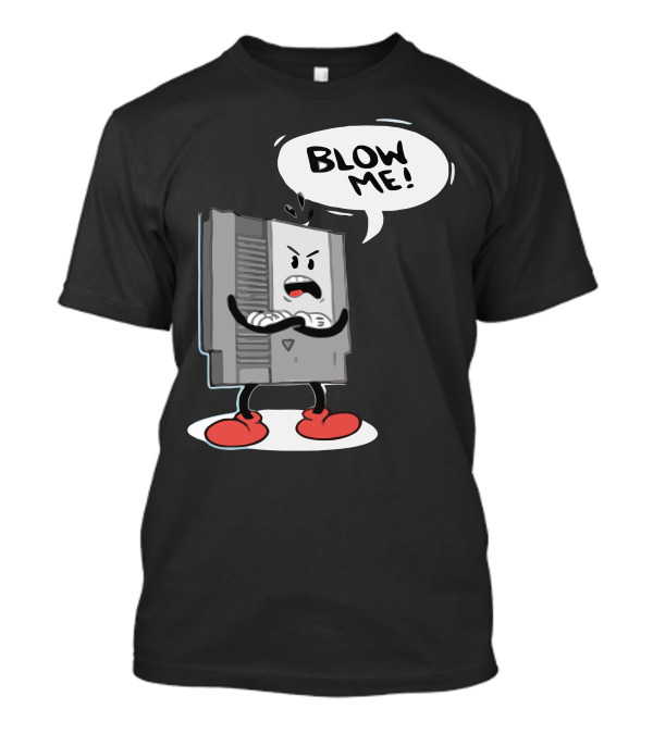 Nes Game Cartridge Blow Me Comic T-Shirt