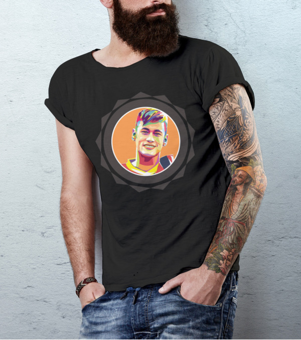 Neymar Pop Art Portrait Soccer T-Shirt