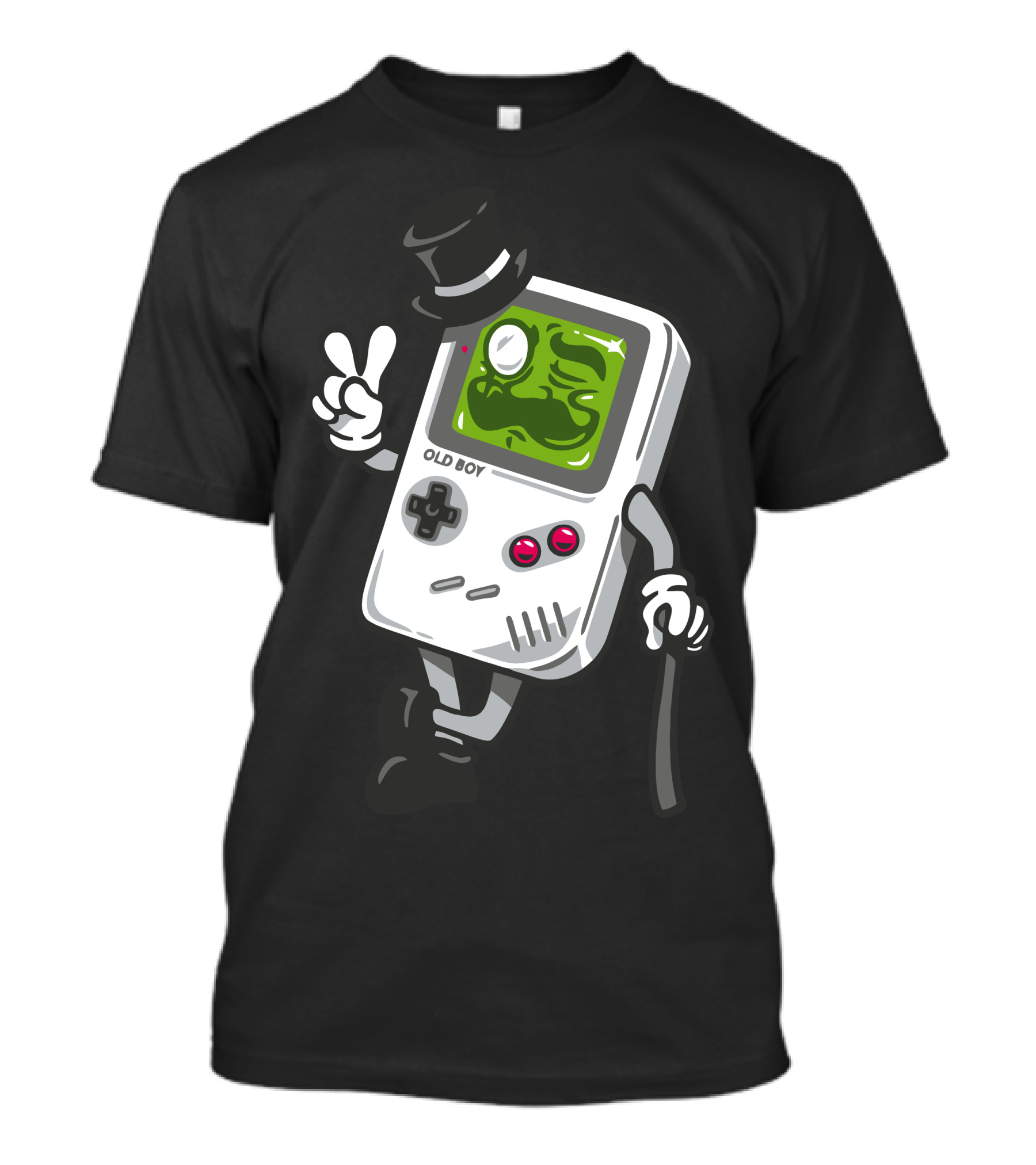 Old Boy Gameboy With Top Hat And Cane T-Shirt
