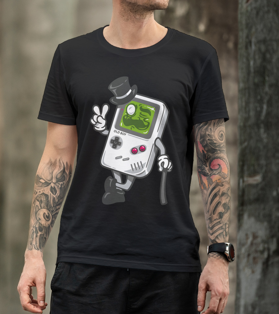 Old Boy Gameboy With Top Hat And Cane T-Shirt