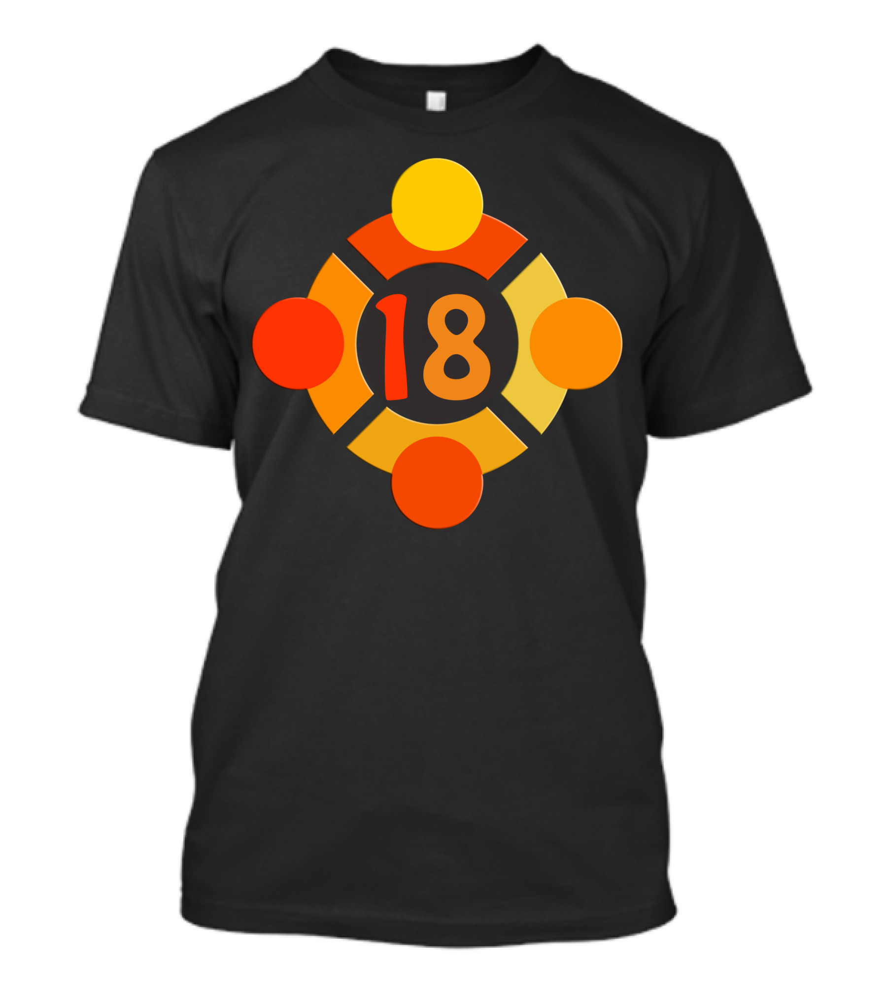 Ubuntu 18 Orange Circle T-Shirt