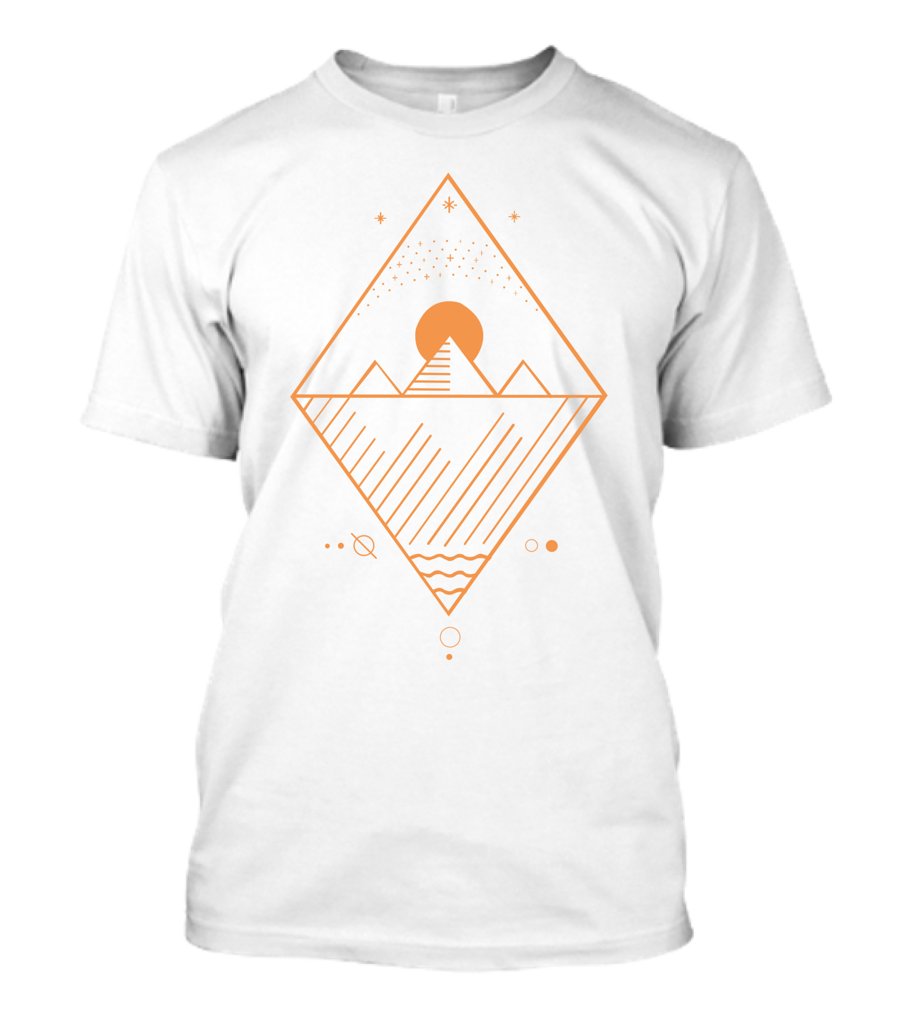 Osiris Pyramid Sun Geometry Lines Minimalist Mystical Triangles Iconic Pharaoh Concept T-Shirt