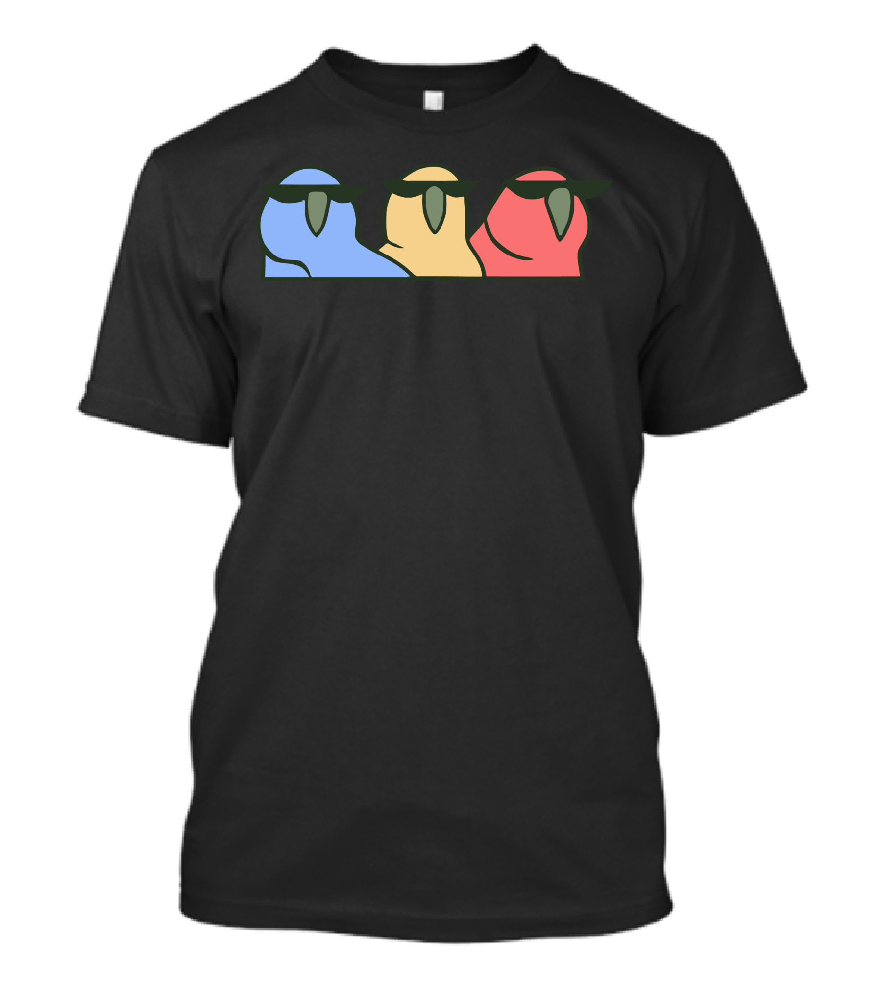 Partyparrot Trio Colorful Sunglasses T-Shirt