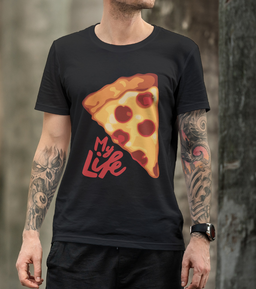 Pizza My Life Pepperoni Slice Passion T-Shirt