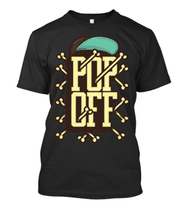 Pop Off Skull And Bones Motif Snapback Cap T-Shirt