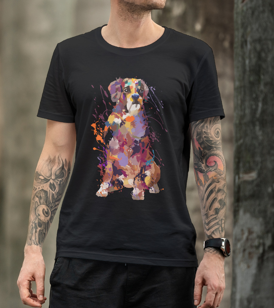 Colorful Abstract Dog T-Shirt