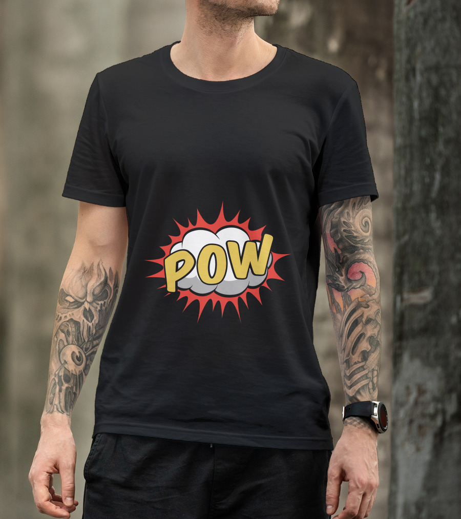 POW Comic Style Explosion Cartoon Burst T-Shirt