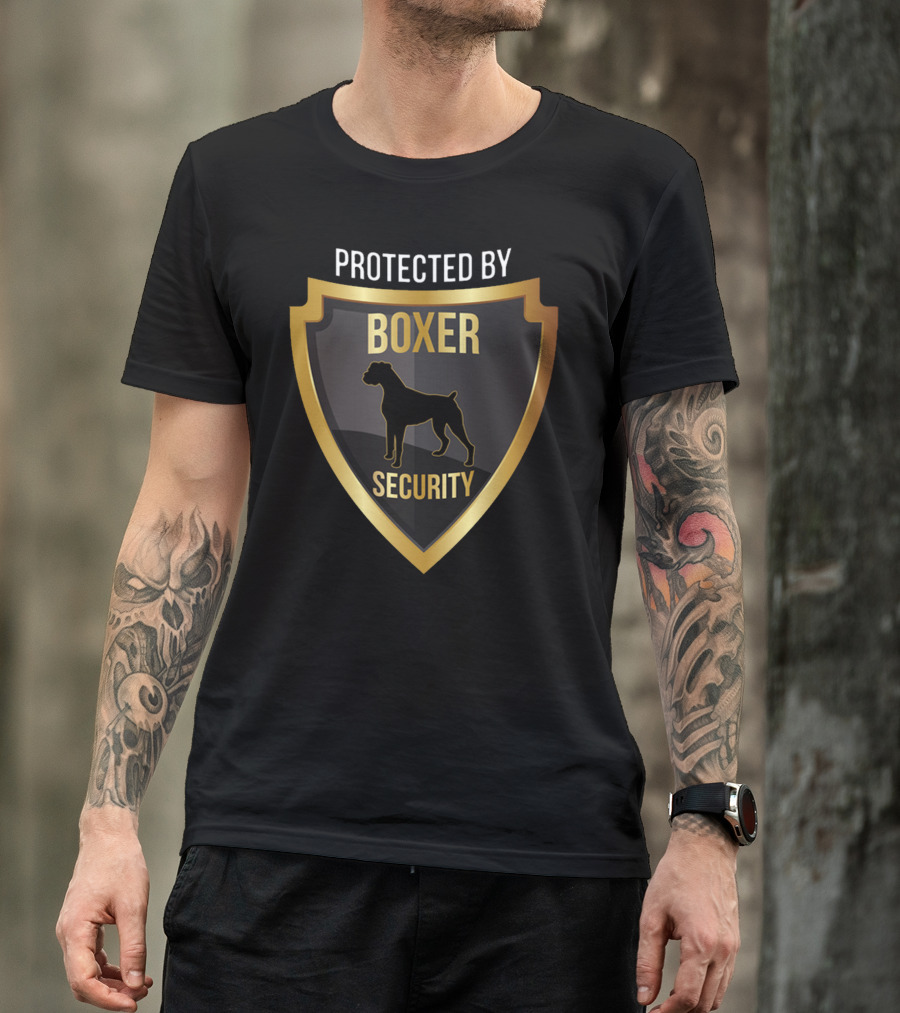Protected By Boxer Security Shield T-Shirt