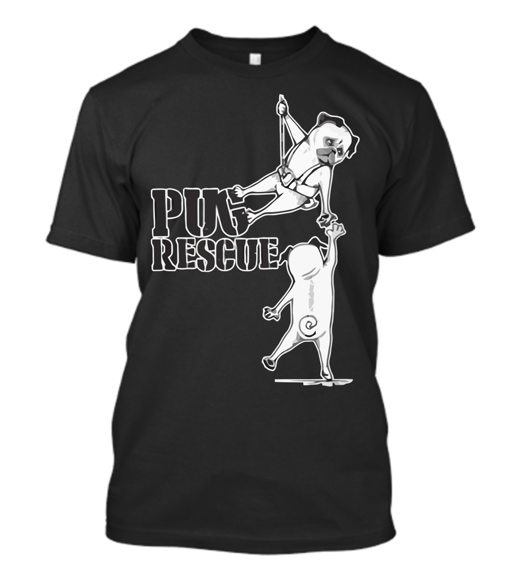 Pug Rescue Teamwork Adventure T-Shirt