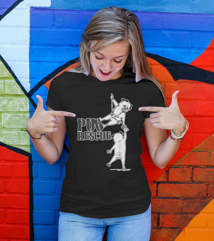 Pug Rescue Teamwork Adventure T-Shirt