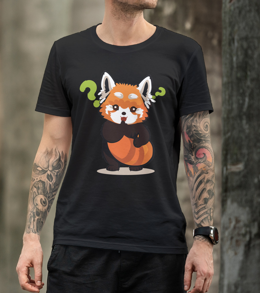 Red Fox Curious Cartoon Illustration T-Shirt