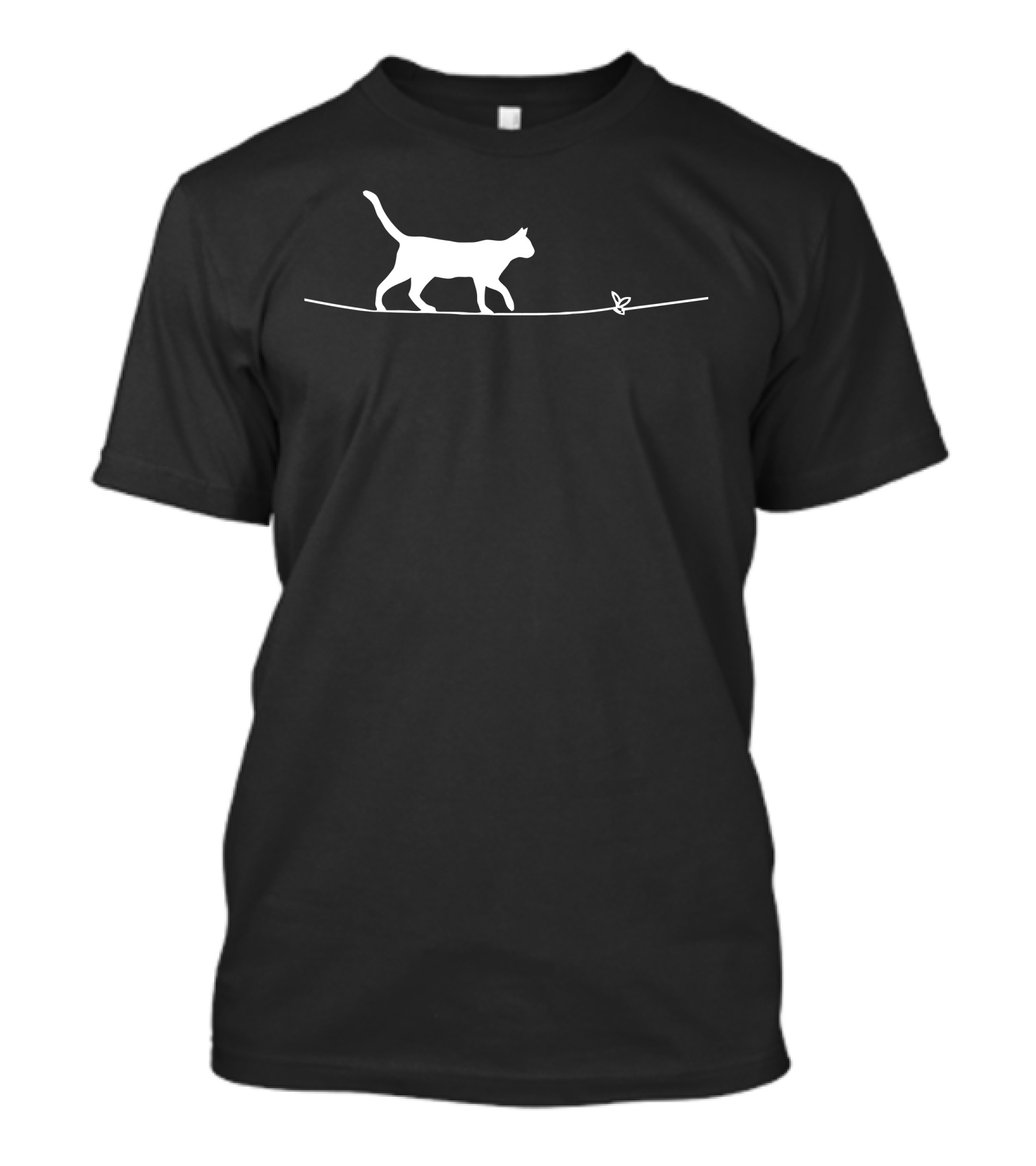 Rope Heart Cat Walking Tightrope With Heart Knot T-Shirt