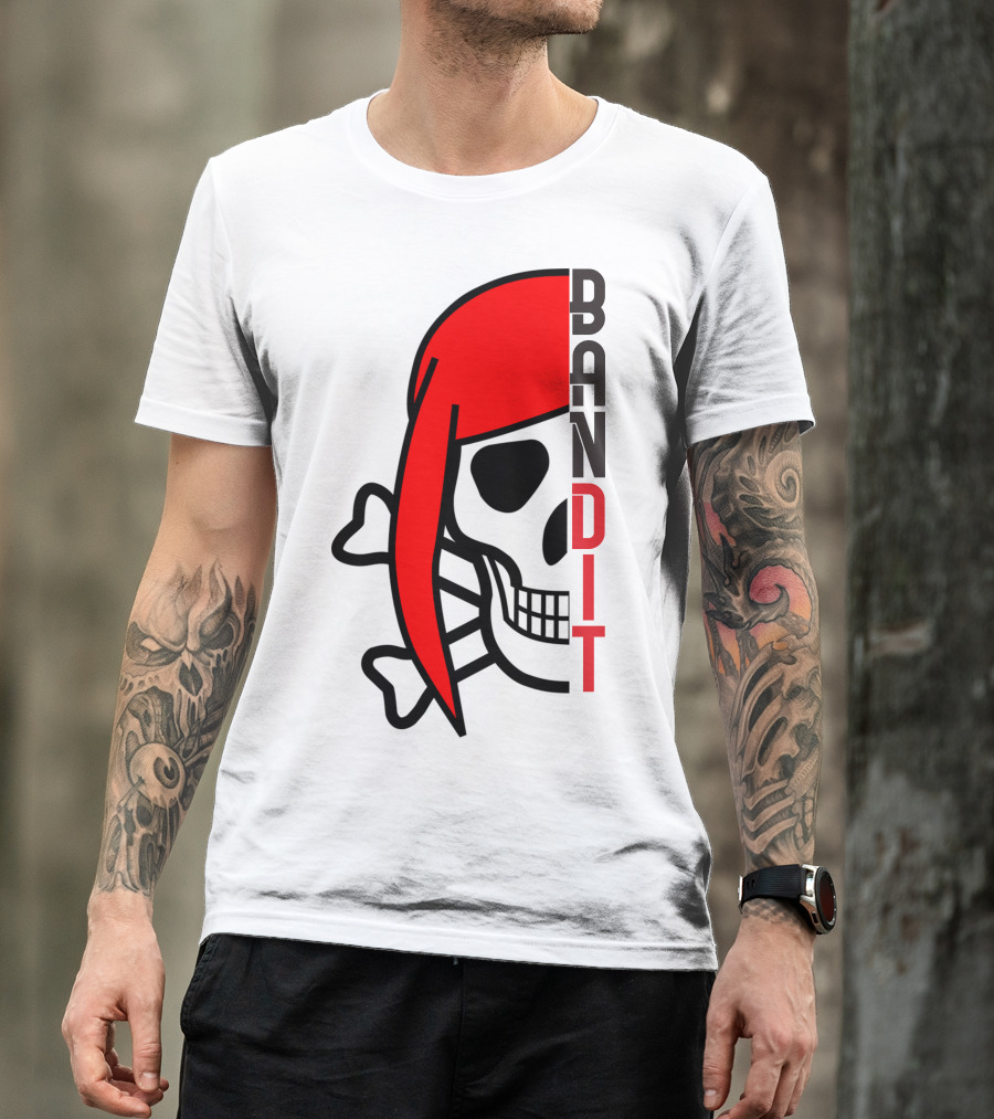 Bandit Skull Boy With Red Hair And Crossbones T-Shirt