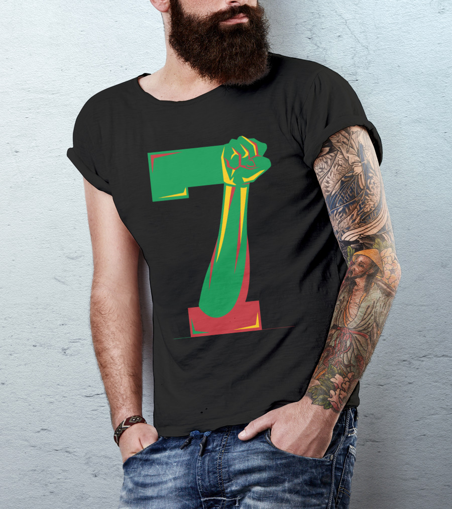 Stand With Colin Number Seven Fist Empowerment T-Shirt