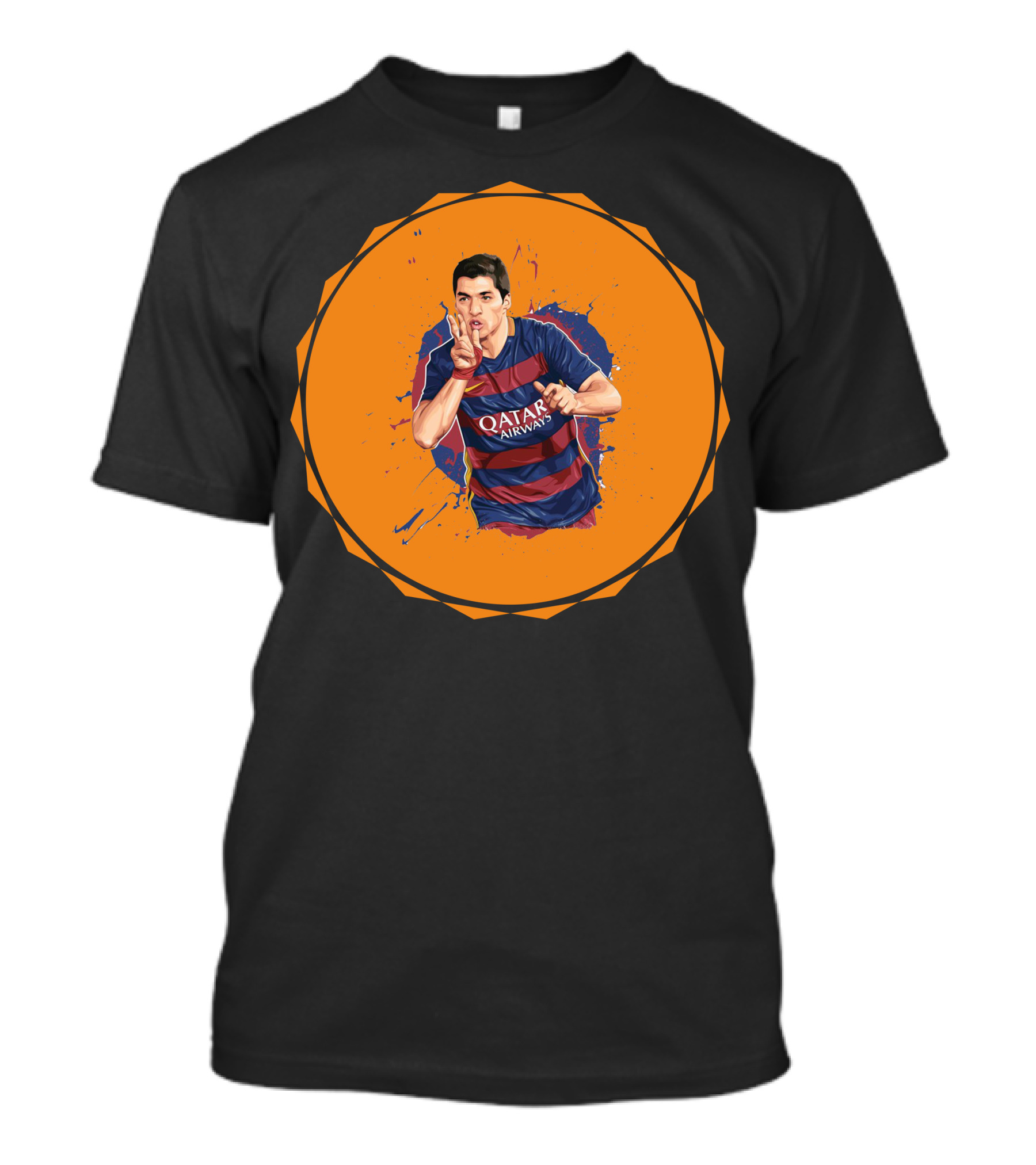 Qatar Airways Suarez Soccer Player T-Shirt