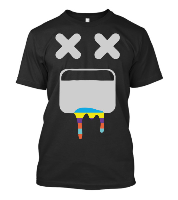 Taste The Rainbow Dripping Face With X Eyes T-Shirt