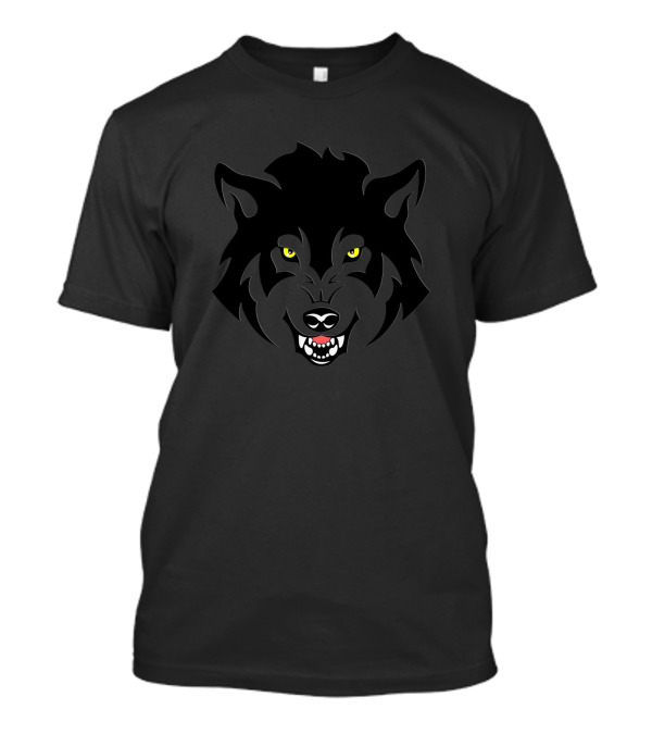 The Last Wolf Fierce Yellow Eyes Black Dark Beast T-Shirt