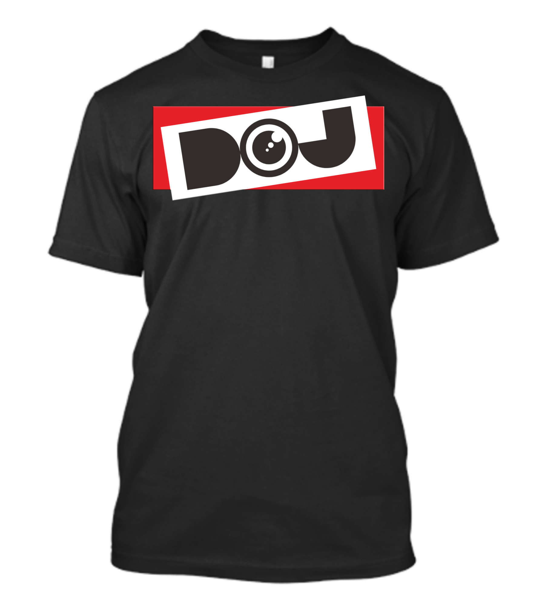 DOJ Bold Eye Logo On Red T-Shirt
