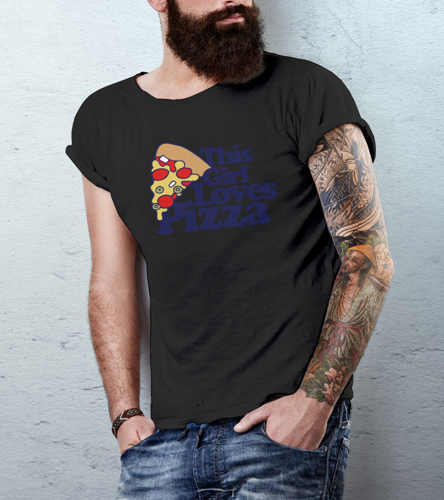 This Girl Loves Pizza Slice With Toppings T-Shirt