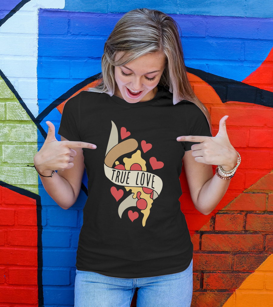 True Love Pizza Slice Heart T-Shirt