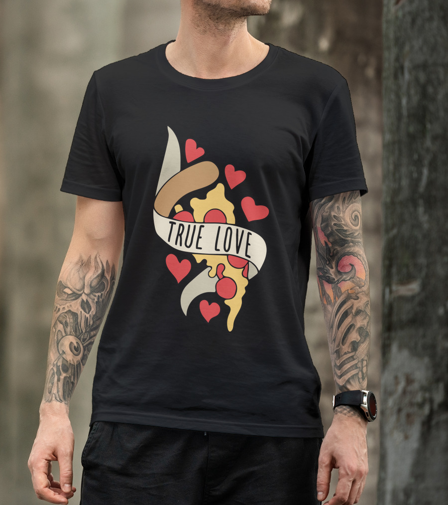 True Love Pizza Slice Heart T-Shirt