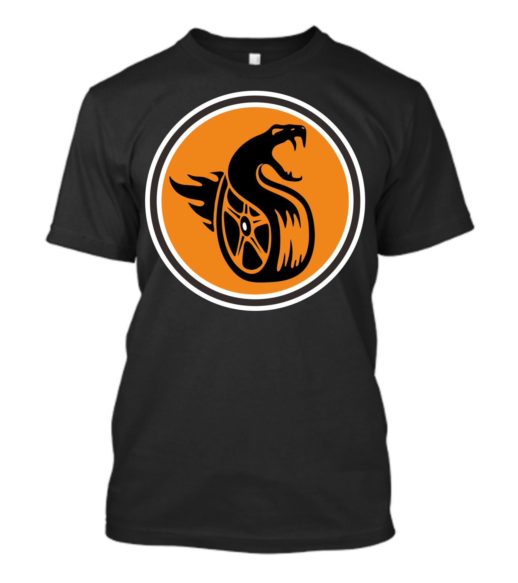 Turbo Snake Flaming Tire Badge T-Shirt