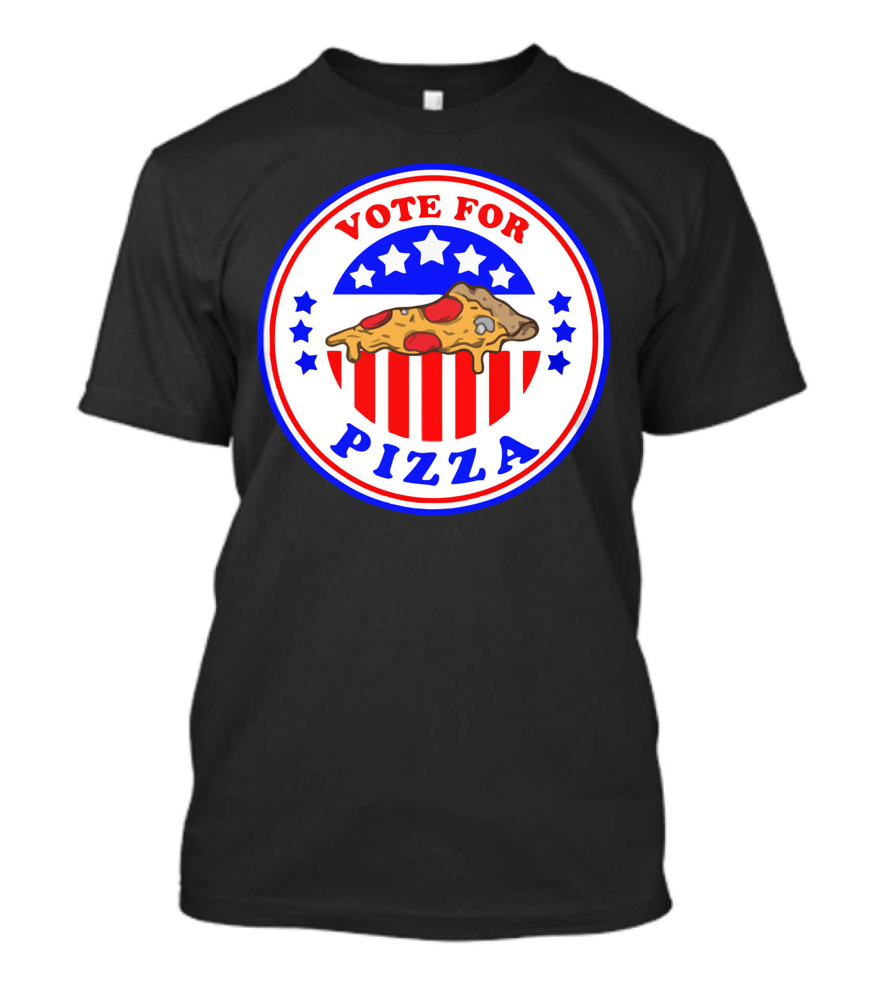 Vote For Pizza President Election Campaign Stars Stripes T-Shirt