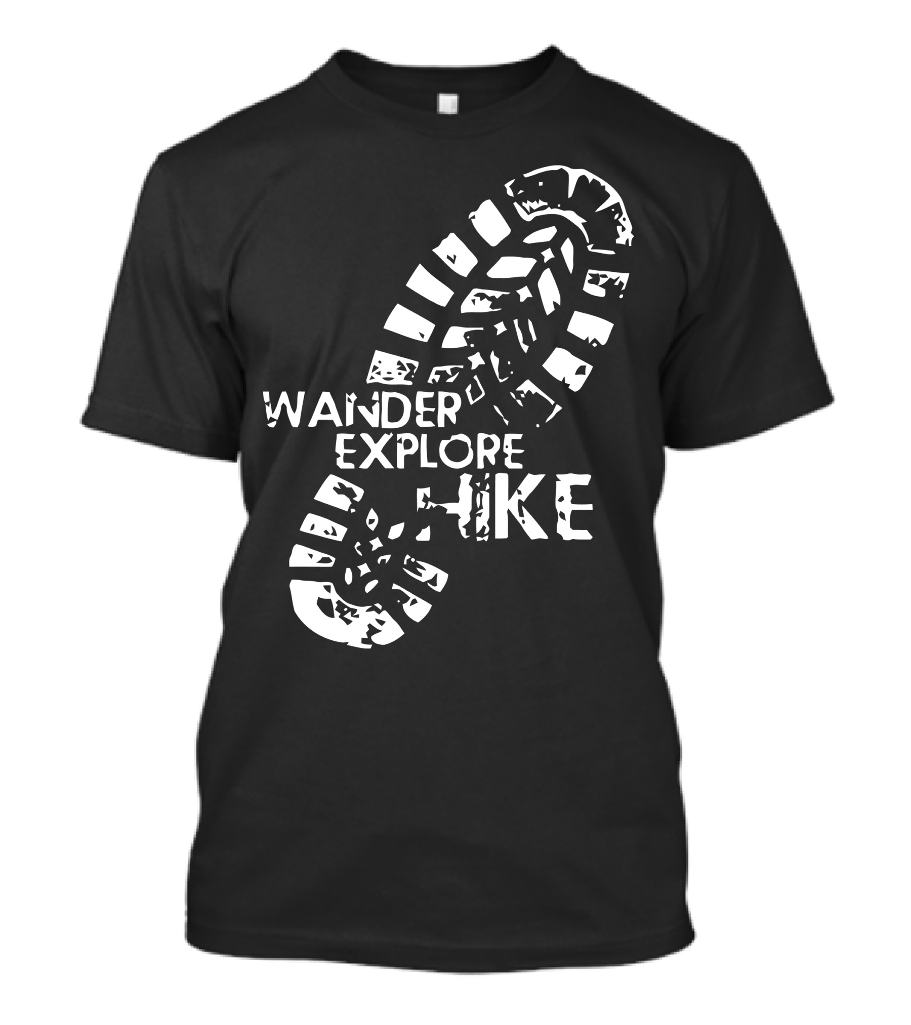 Wander Explore Hike Boot Print Adventure T-Shirt