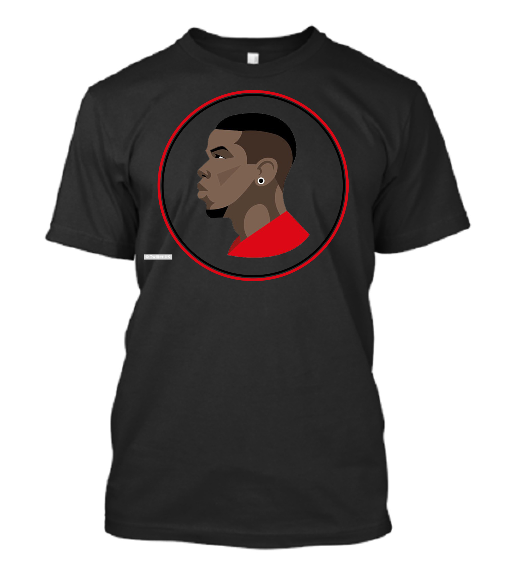 Wanted Players Paul Pogba Minimalist Profile T-Shirt