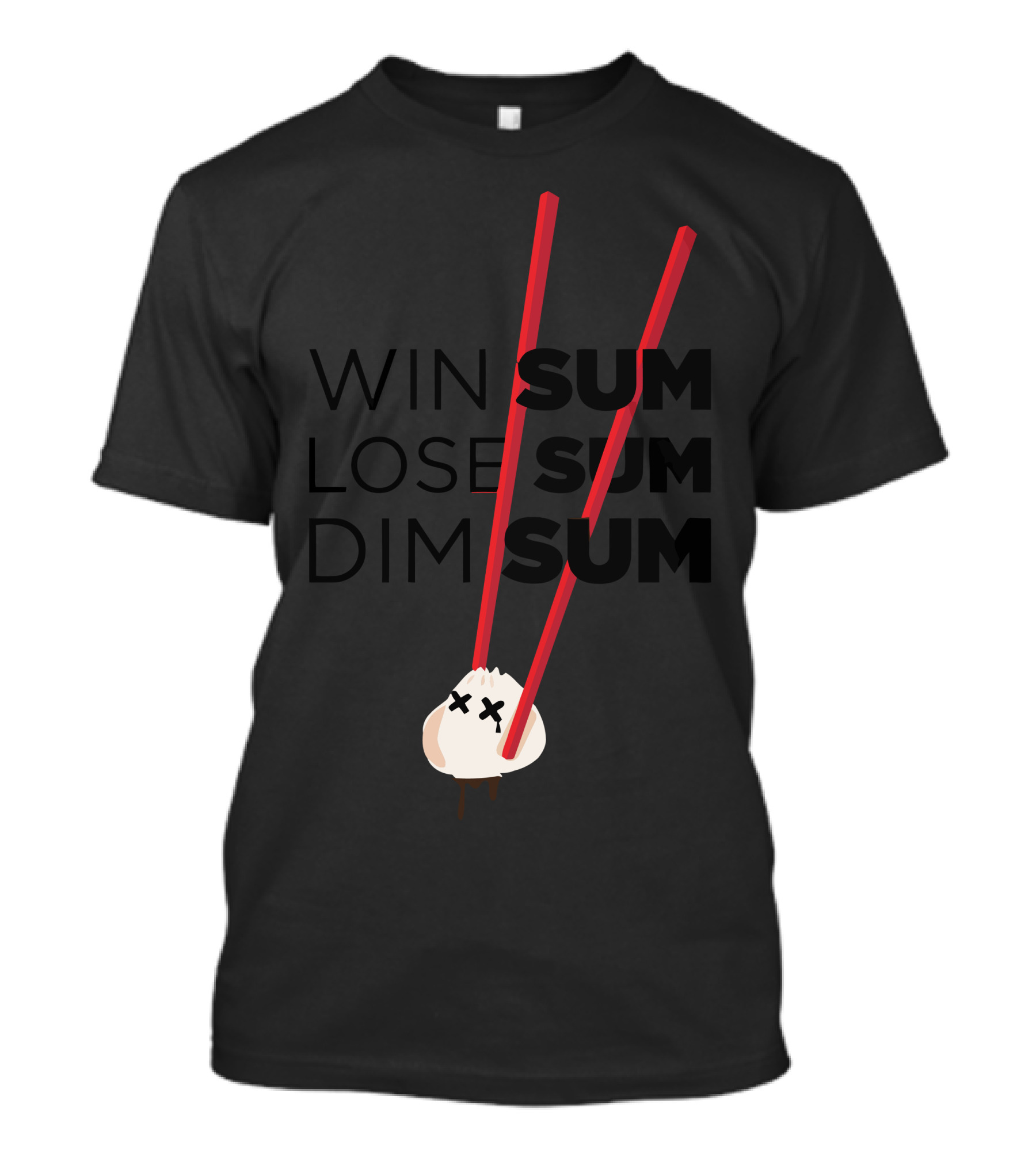 Win Some Lose Some Dim Sum Humor With Chopsticks And Dumpling Emoji T-Shirt
