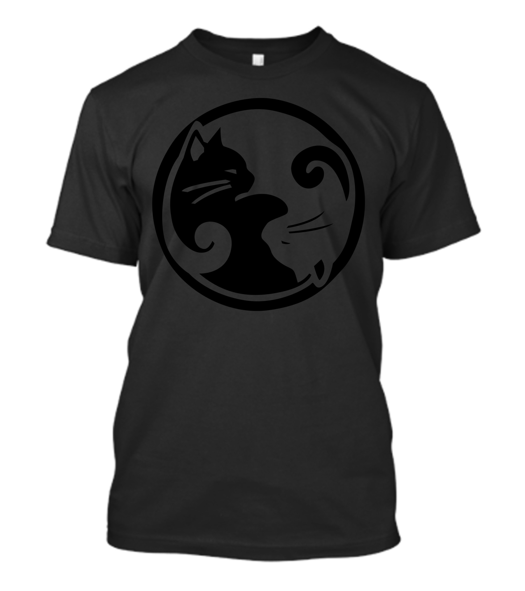 Yinyang Cats Harmony Symbol With Black And White Feline Balance T-Shirt