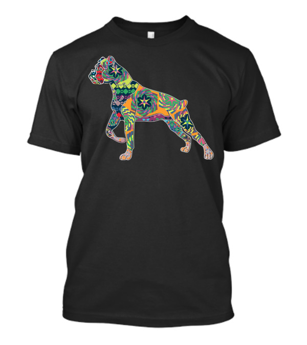 Colorful Zentangle Boxer Dog T-Shirt