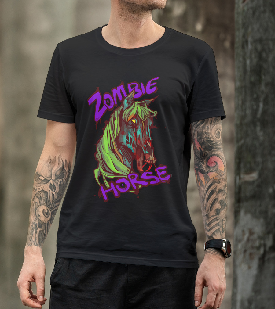 Zombie Horse Eerie Undead Equine Horror T-Shirt
