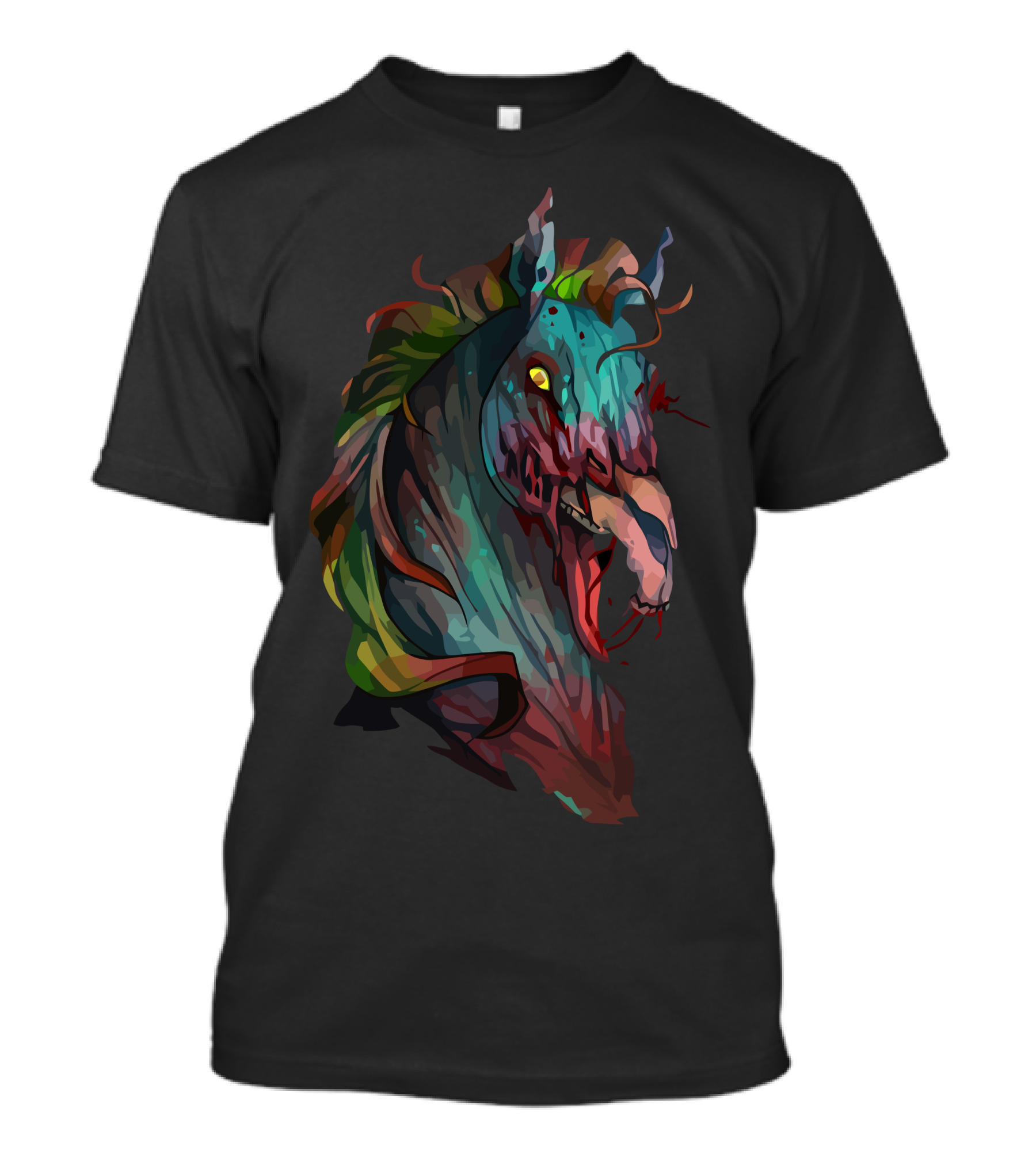 Zombie Horse Nightmare Vibrant Undead Creature T-Shirt