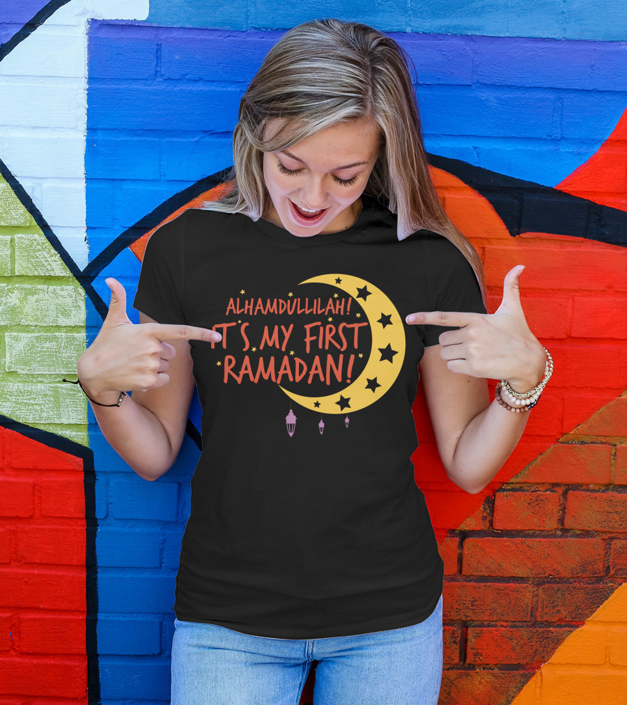 Alhamdullilah It's My First Ramadan Moon And Stars T-Shirt