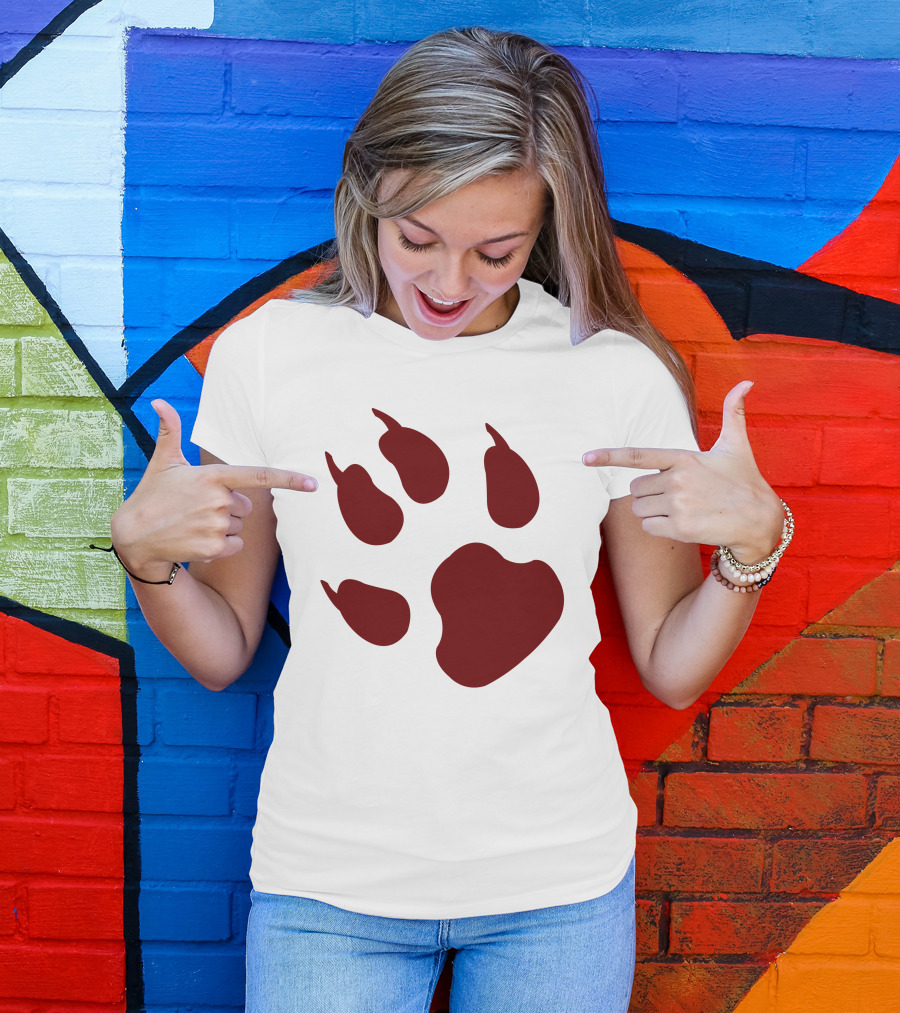 Animal Feet Red Paw Prints T-Shirt