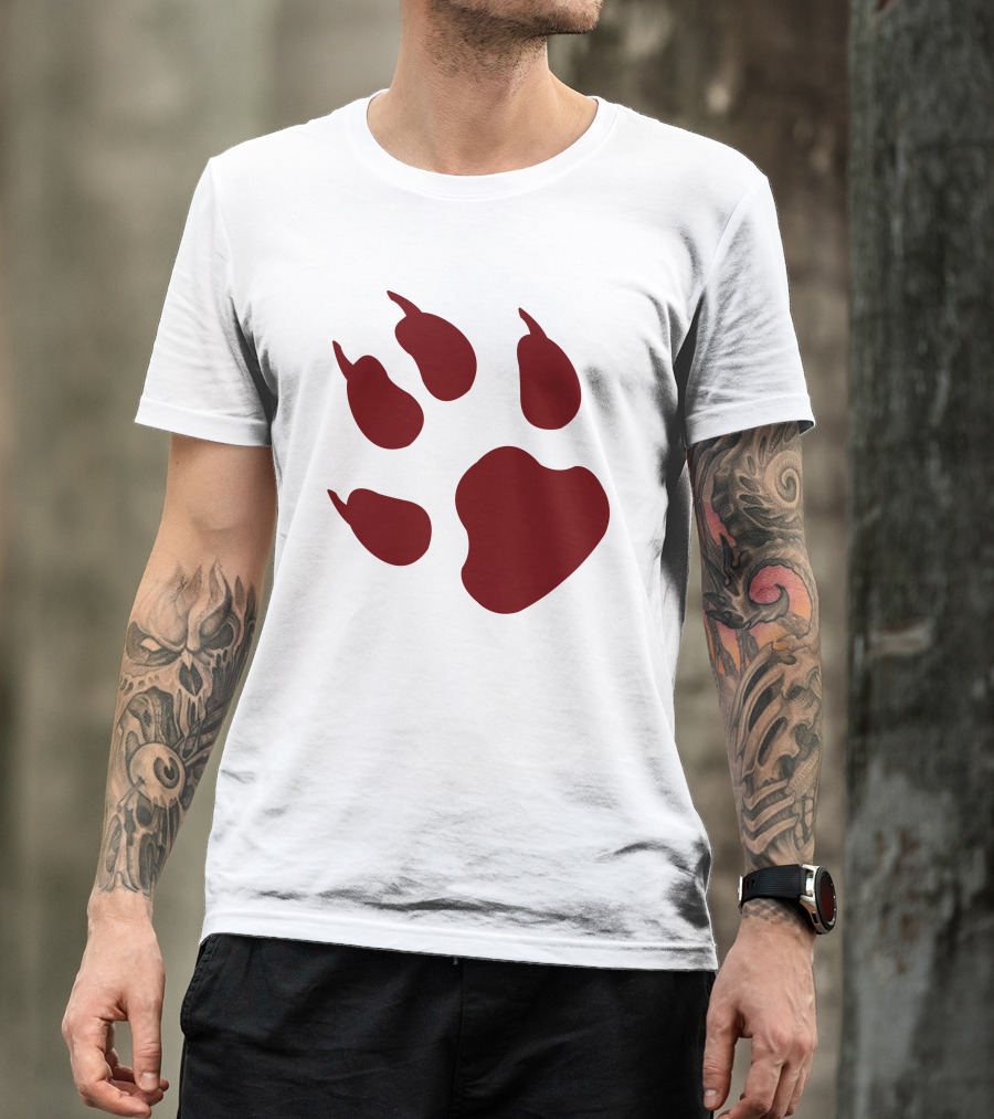 Animal Feet Red Paw Prints T-Shirt