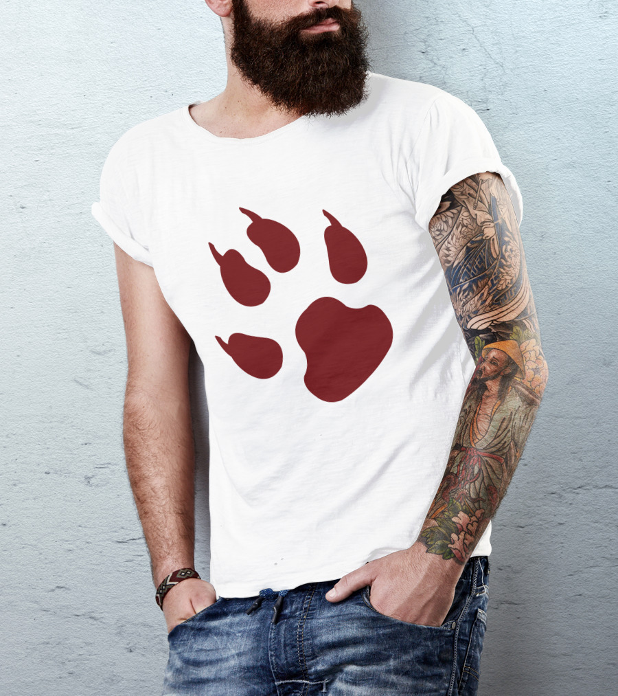 Animal Feet Red Paw Prints T-Shirt