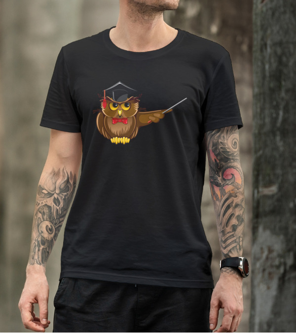 Wise Owl Professor Graduation Gesture T-Shirt