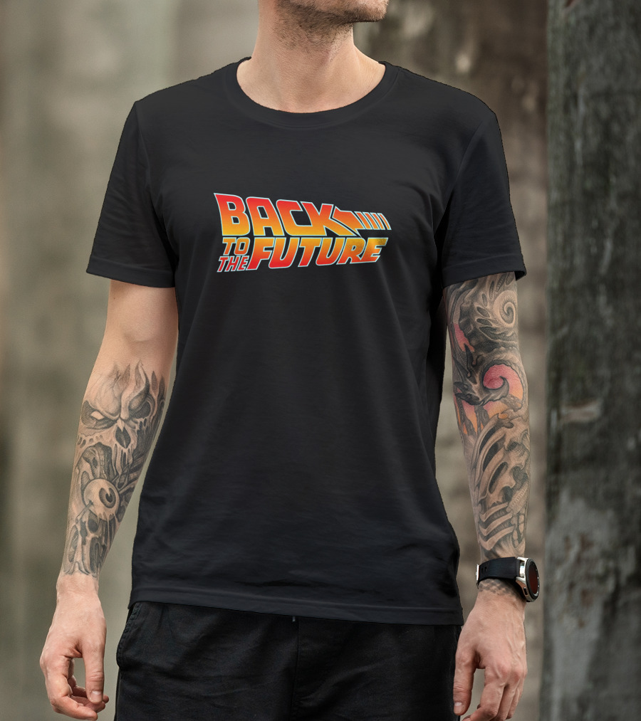 Back To The Future Official Logo Time Travel Adventure T-Shirt