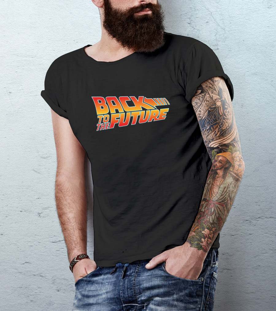 Back To The Future Official Logo Time Travel Adventure T-Shirt